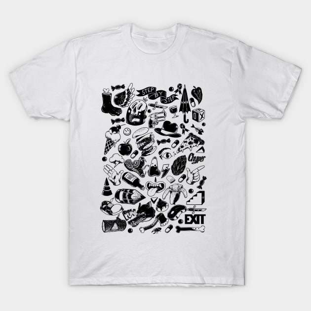 BadAz Doodles (Light) T-Shirt by BadAz Collectibles